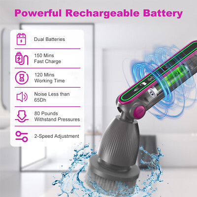#ad #ad Clearance Electric Spin Scrubber Quiet Cordless Cleaning Brush Pressure 120Mins $19.99