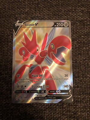 Scizor V 183/189 SWSH Darkness Ablaze Full Art Holo Rare Pack Fresh Ultra Rare