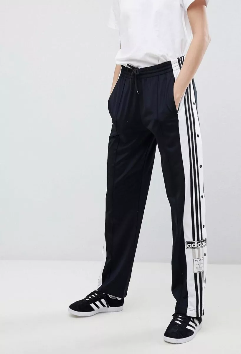 adidas Black Adibreak Popper Track Pants  Urban Outfitters UK