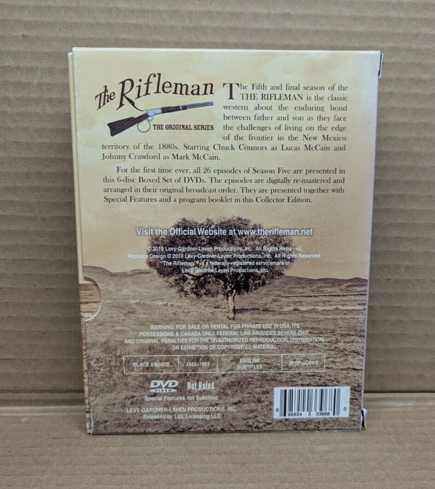 The Rifleman: The Complete пятый сезон 5 (DVD, 2019, набор из 6 дисков) 1958 телесериал - Изображение 2 из 4