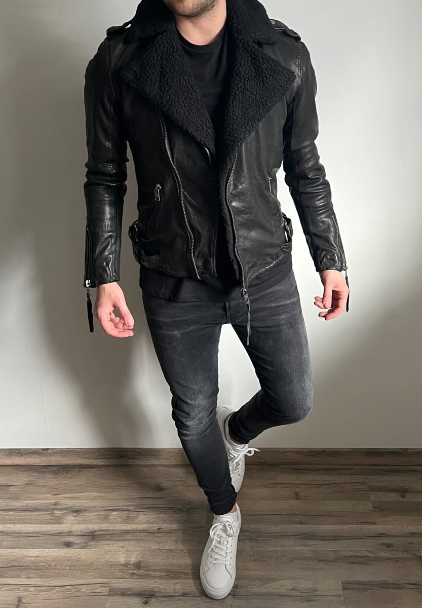 Leather Jacket Tigha Lederjacke Schwarz New Tigha Leather Jacket