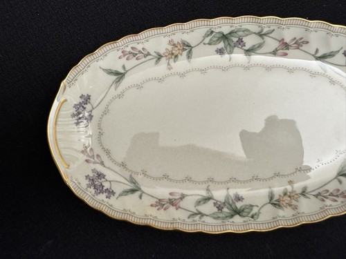 NORITAKE BROOKHOLLOW CHINA RELISH/BUTTER PLATE MINT - Picture 2 of 7