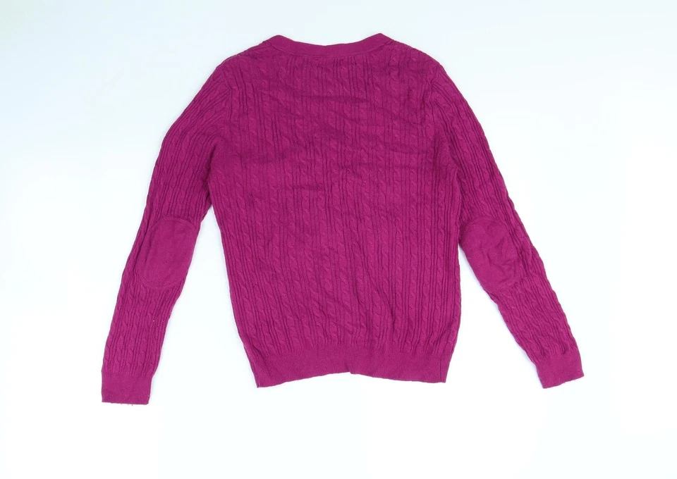 Country Casuals Womens Purple V-Neck Acrylic Blend Cardigan Size S - Image 2 of 4