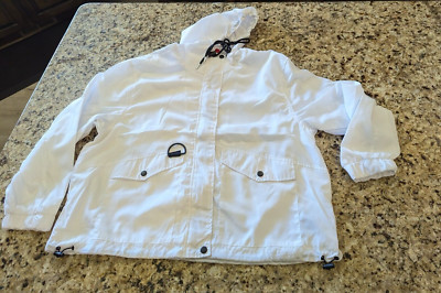 New Look Women's Plus Lightweight Rain Jacket Windbreaker White size 1X