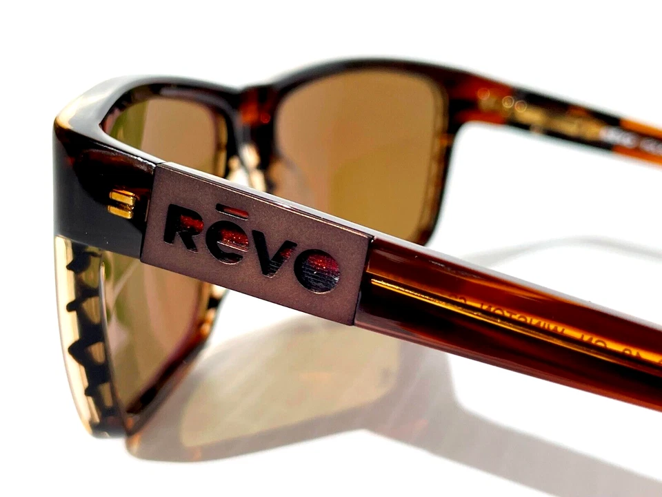 NEW Revo WINSTON Shiny Brown Horn POLARIZED Green Lens Sunglass 1242 12 GN - Image 4 of 4