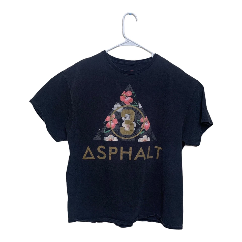 Asphalt Yacht Club #3 Floral Men's Black T-Shirt Size XL - Imagem 3 de 4
