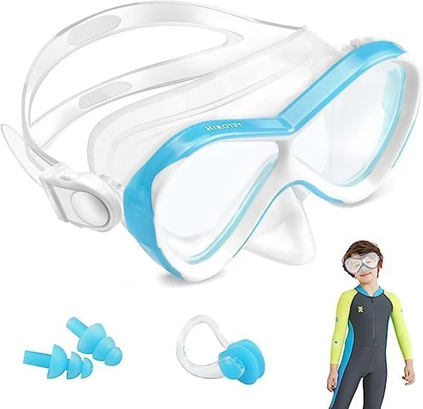 Taucherbrille Kinder Schnorchelset Mädchen Jungen Schwimmbrille + Nasenabdeckung