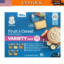 2nd Foods Fruit  Cereal Puree Favorites Variety Pack Baby Food 4 oz Tubs 32 Pc