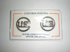 USAF ENLISTED SERVICE COAT COLLAR BADGES - ANODIZED - 1 PAIR