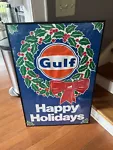 1940’s Plastic Gulf Poster Gas