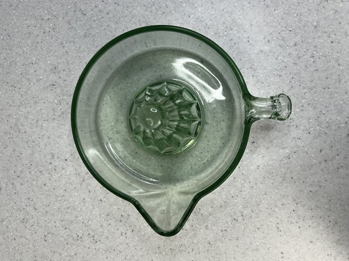 TUFGLAS REAMER Light Green Depression Glass Glows Under Blacklight - Picture 13 of 15