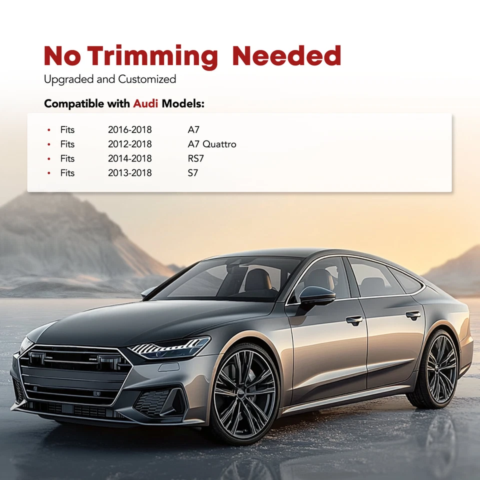 3x Alfombrillas negras delanteras y traseras para Audi A7 Quattro 2012-2018 A7 RS7 S7 Foto 2 de 4