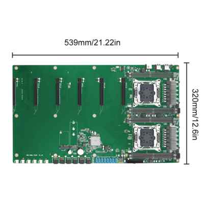 X99 DUAL PLUS motherboard support 6 GPU Graphics card LGA 2011-3