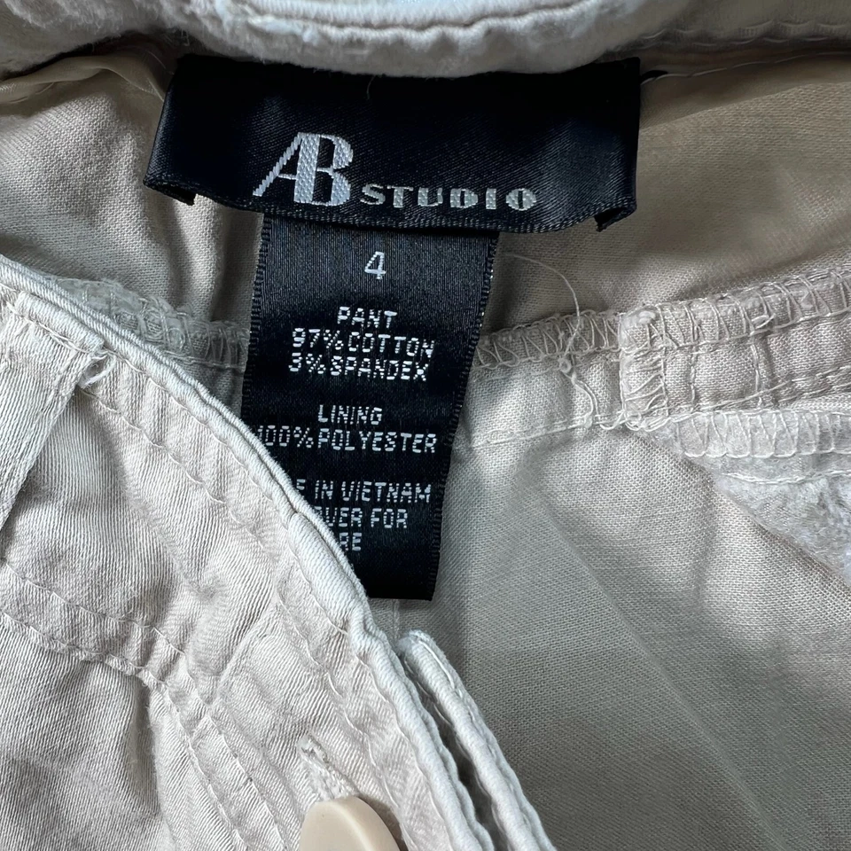 Bermudas AB Studio para mujer talla 4 bolsillos tostados elásticos Foto 3 de 4