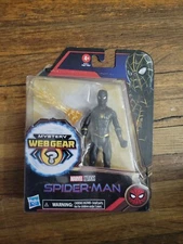Marvel Spider-Man 6-Inch Mystery Web Gear Black and Gold Suit Spider-Man, 1
