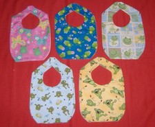 NEW handmade cute Child BABY BIB FROGS dragonfly flowers 5 designs ship disc