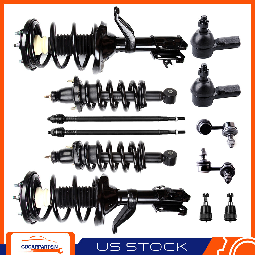 2002-2006 Honda CR-V Struts Suspension Tie Rod Ball Joint Sway Bar Kit