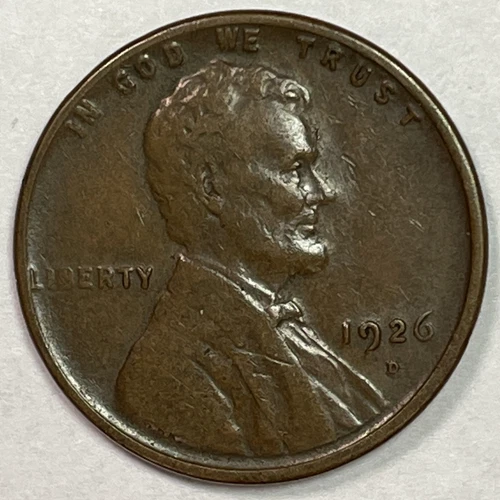 1926-D Lincoln Wheat Cent Almost Uncirculated AU Coin #20204