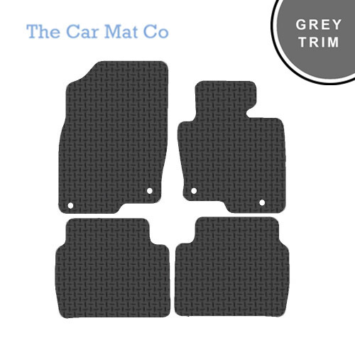 Car Mats for Mazda CX5 2017 On Fitted Black Rubber Grey Trim eBay