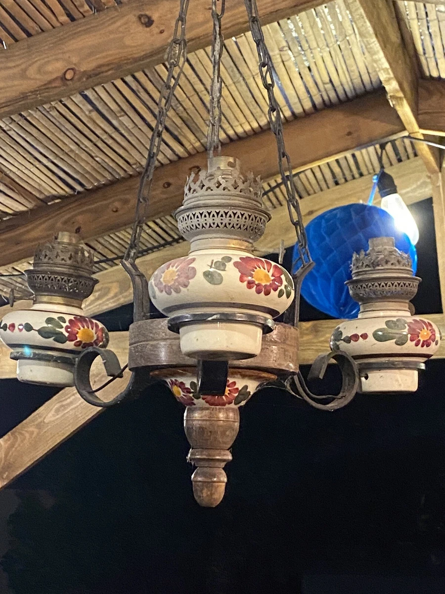 Antique Oil Lamp Chandelier electric
