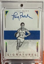 2015-16 Panini National Treasures Larry Brown #S-LBR Signatures Inscription /10