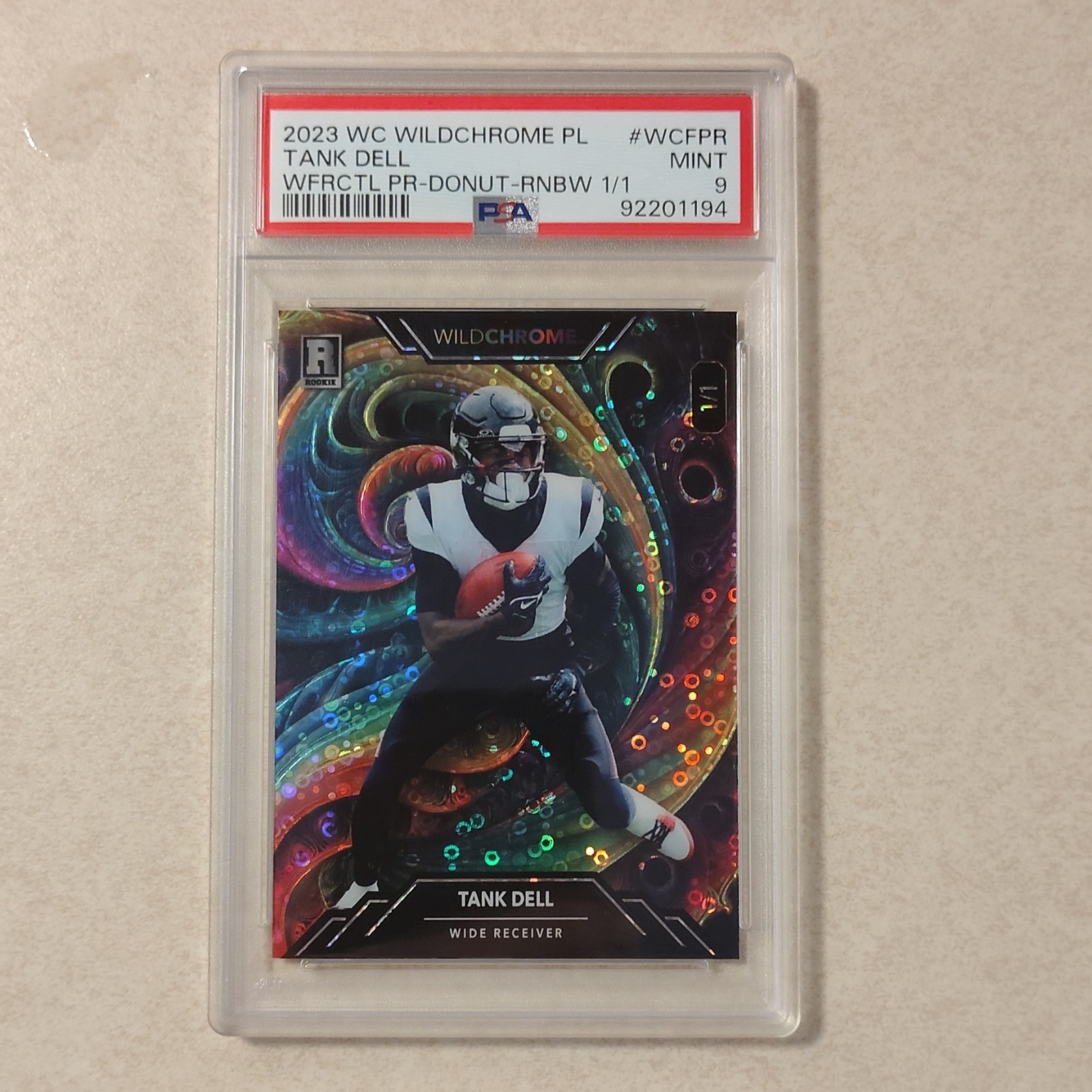Tank Dell Wild Card Wildchrome Pro-Look Wildfractal Promo #WCFPR Donut Circles Foil-Rainbow 1/1