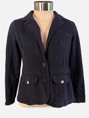 French Toast Navy Blue Vintage Blazer Pockets Gem Buttons Girls Size 14 Womens S