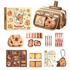1 Set Cute Capybara Large Capacity Pencil Case With Supplies for Boys, Girls