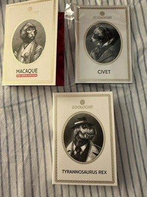  Zoologist Perfume Sample Lot x3 T-Rex Macaque Apple Civet Extrait Spray Carded