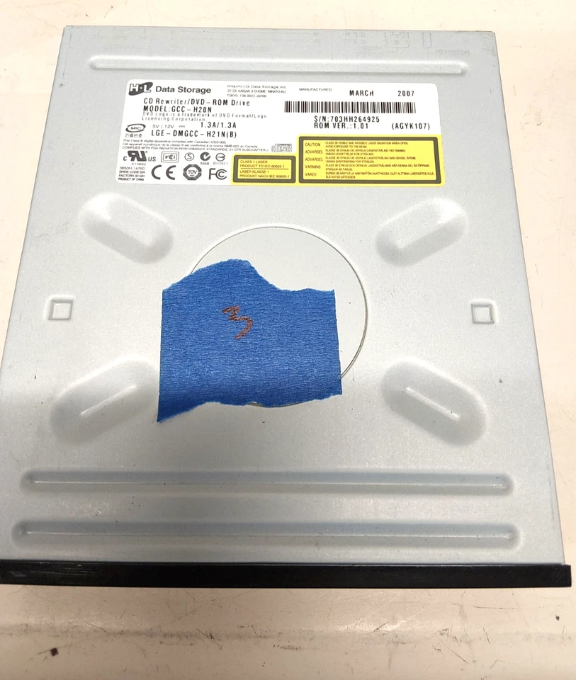 Modelo de almacenamiento de datos H-L: GCC-H20N - CD-RW/DVD-ROM IDE - Unidad negra Foto 2 de 4