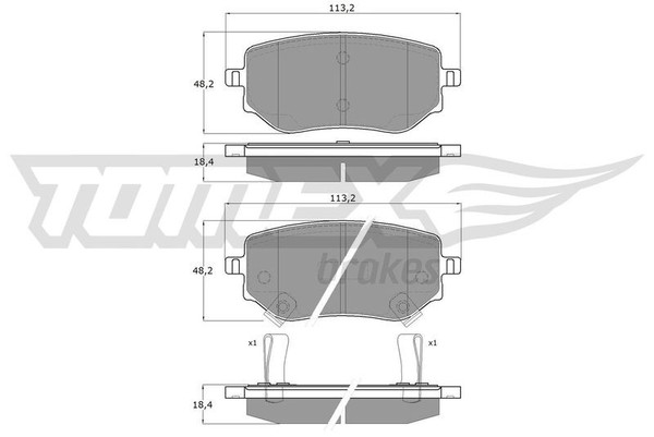 Tomex Brakes Bremsbelagsatz, Scheibenbremse TX 15-87 FüR MERCEDES-BENZ-image