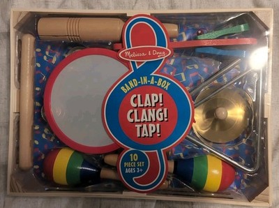 Melissa & Doug Band-in-a-Box Clap! Clang! Tap! Musical Instruments New/sealed