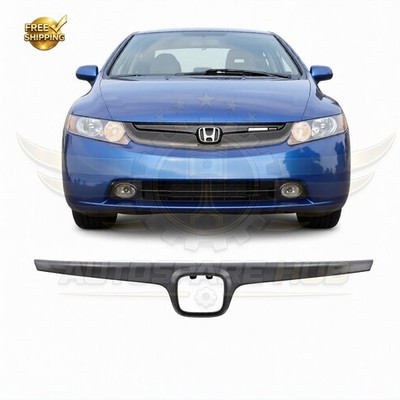 New Front Upper Grille Trim Black For 2007-2008 Honda Civic Sedan HO1210125