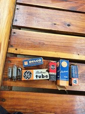 Mixed Brands Vintage Electron Vacuum Tube Mixed Lot w/ GE RCA Delco Boxes