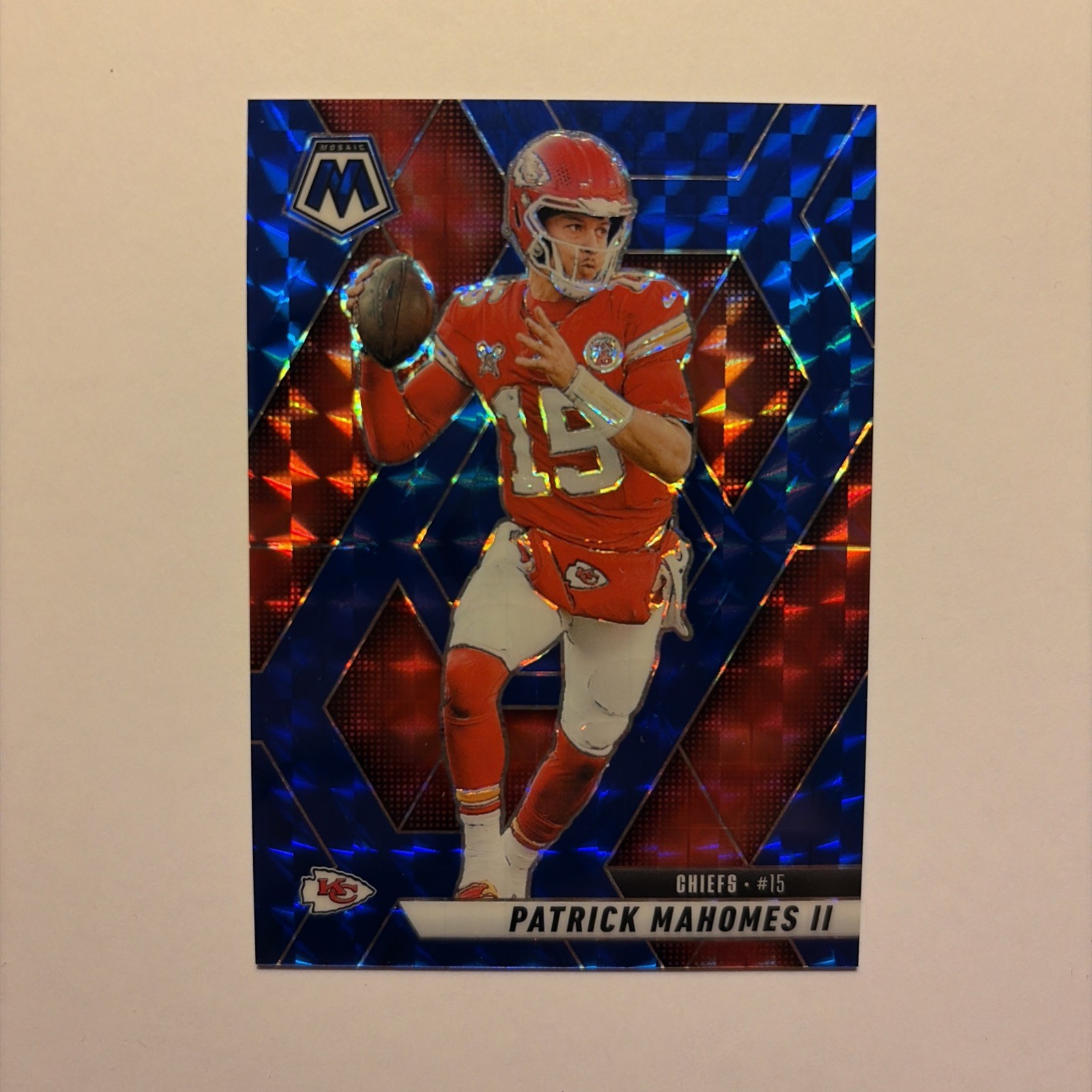 Patrick Mahomes 2025 Panini Mosaic #200 Blue Mosaic Prizm /99 Kansas City Chiefs