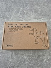 Belfort Pillar Sink Lever Taps Chrome. Pair.