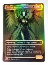 Atraxa, Praetors' Voice FOIL Proxy Playtest Card  Custom Horror Sci-Fi Art