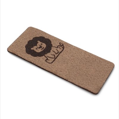 10er Set Klapplabels 6x2,5cm Nähetiketten Label Aufnähen Leder Optik 29 Löwe