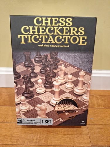 New Cardinal Games Traditions Chess Checkers & Tic Tac Toe Game Set - Picture 1 of 7