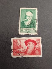 SÉRIE OBLITÉRÉE CHÔMEURS INTELLECTUELS DE 1937 TIMBRES N° 343 344