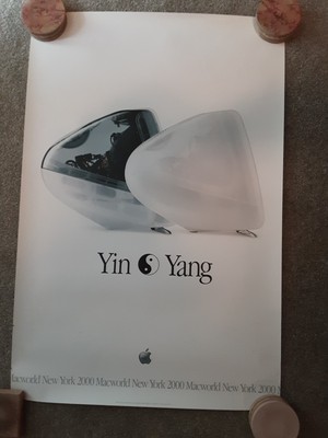 Apple iMac  Yin Yang   Poster Macworld 2000, 26''x 24'' TWO for the price of ONE