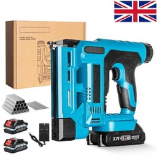 21V Heavy Duty Cordless Nail Gun Brad Nailer Straight Nailer + Battery & Charger