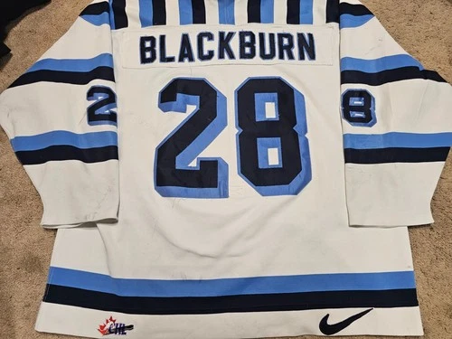 ALEXANDRE BLACKBURN 01'02 Chicoutimi Sagueneens QMJHL Game Worn Hockey Jersey