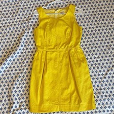 J. Crew Vibrant Yellow Dress cotton 6