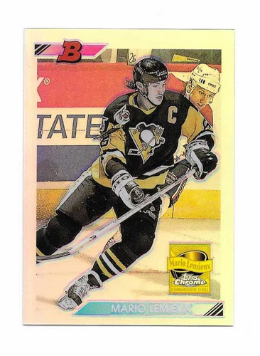 2001-02 Topps Chrome MARIO LEMIEUX 1992 Bowman Reprint # 5 REFRACTOR (01-02)