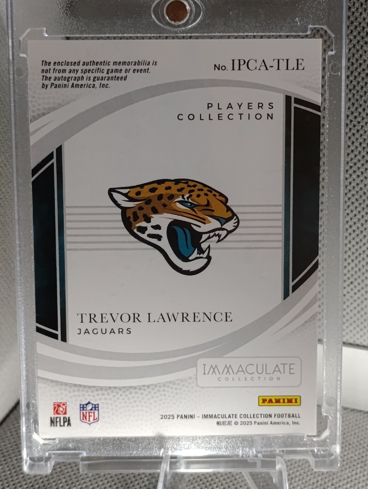 2025 Panini Immaculate Trevor Lawrence 2 Laundry Patch 1 Jersey Auto /99 #78/99 view 10