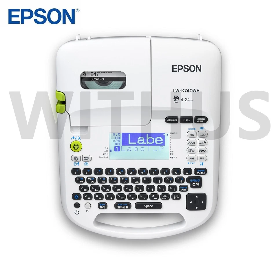 EPSON LW-K740WH Label Printer 4~24mm 184x238x79mm 780g *English/Korean* - Image 2 of 4