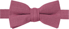 Solid Bow Tie Pre-Tied for Men and Boys, Cotton and Linen Blended Bowties