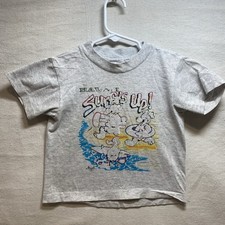 vintage-style graphic t-shirt for children featuring a "Hawaii Surf's Up!"design