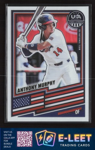 2026 Panini Stars & Stripes Prizm USA Baseball #31 Anthony Murphy | Ba